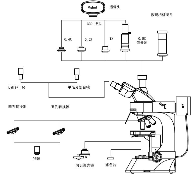 落射荧光显微镜 mf30-led