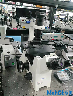 明美倒置荧光显微镜助力重庆三峡学院光纤检测
