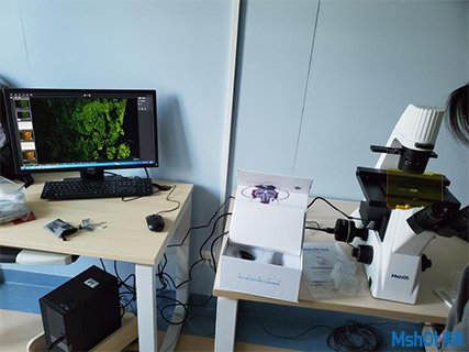 明美倒置荧光显微镜助力北京大学深圳医院口腔上皮细胞观察

